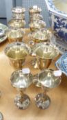 A SET OF EIGHT ELECTROPLATED GOBLETS AND 4 OTHERS (12)