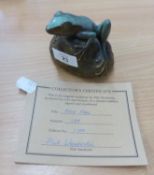 LIMITED EDITION COLD CAST BRONZE 'ROCK FROG' by PHIL VANDERLEI signed & dated (19)93, numbered 138/