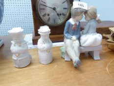 NAO GROUP, BOY AND GIRL ON A BENCH AND A CHINESE CRUET (2)