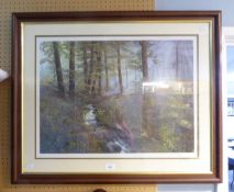 WILLIAM R MAKINSON ARTIST SIGNED LIMITED EDITION COLOUR PRINT 'Mill Stream' numbered 10/500 17 ½"