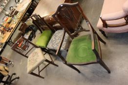 FIVE VARIOUS ANTIQUE DINING CHAIRS (A.F.)