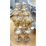 A SET OF EIGHT ELECTROPLATED GOBLETS AND 4 OTHERS (12)