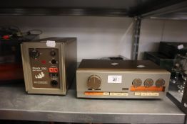A QUAD 33-303 AMPLIFIER WITH CABLES (UNTESTED)