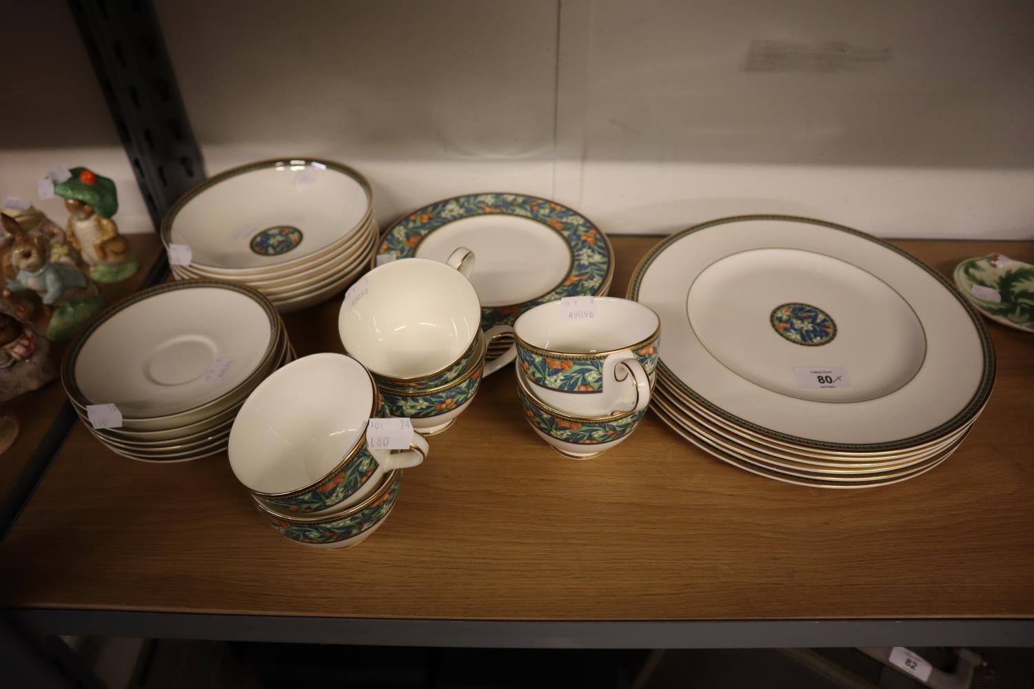 A ROYAL DOULTON 'TUDOR GROVE' PART TEA SERVICE (APPROX 30 PIECES)