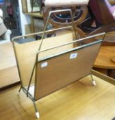 RETRO STYLE BRASS FINISHED MAGAZINE RACK