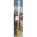 ART DECO WALNUT STANDARD LAMP ON SQUARE BASE