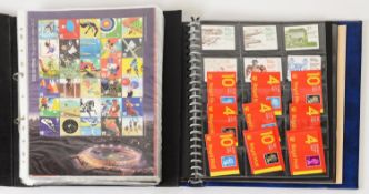 GREAT BRITAIN, TWO BINDERS OF BOOKLETS plus one of similar sheets, huge face value