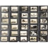 NINETY SIX OGDENS GUINEA GOLD PHOTOGRAPHIC CIGARETTE CARDS RELATING TO VICTORIAN CARS, NAVAL