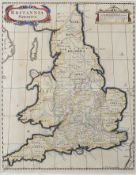 ANTIQUE HAND COLOURED MAP OF GREAT BRITAIN (BRITANNIA SAXONICA) BY ROBERT MORDEN, FROM CAMDEN’S