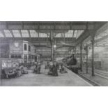 JOHN S GIBB ARTIST SIGNED LIMITED EDITION PRINT FROM A PENCIL DRAWING ‘Victoria’ Railway Station
