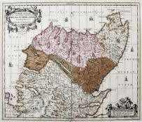ANTIQUE HAND COLOURED MAP OF NORTHERN SCOTLAND (ROSSIA, SUTHERLANDIA, CATHENESIA ET STRATH-NAVERNIE’