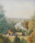 ALFRED S WATSON (EARLY TWENTIETH CENTURY) WATERCOLOUR Landscape with river in the distance Signed 10