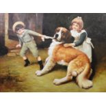 THREE MODERN REPRODUCTION OIL PAINTINGS AFTER ARTHUR JOHN ELSLEY ‘Friend or Foe’ 36” x 48” (91.4cm x