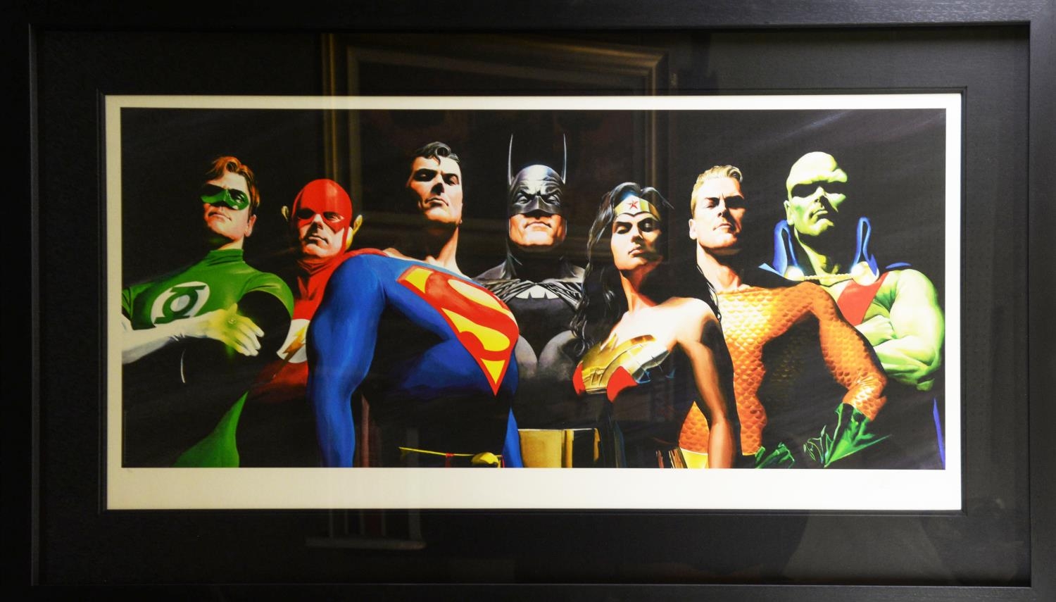 ALEX ROSS (b.1970) FOR D C COMICS ARTIST SIGNED LIMITED EDITION COLOUR PRINT ‘Original Seven’ (33/ - Image 2 of 3