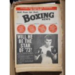 BOXING INTEREST. A large quantity of BOXING NEWS magazines, published by Ring Publications, City
