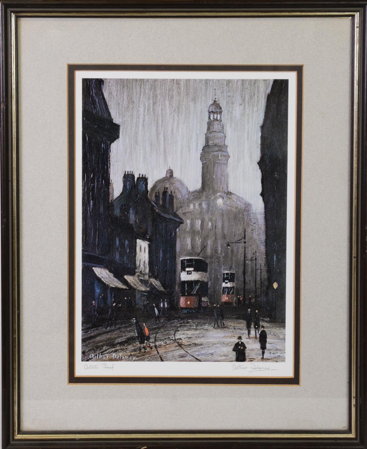 ARTHUR DELANEY TWO ARTIST SIGNED LIMITED EDITION COLOUR PRINTS Manchester Street Scenes, one an - Image 5 of 6