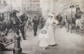 AFTER ARTHUR DRUMMOND BLACK AND WHITE PRINT ‘His Majesty the Baby’ 19 ½” x 30” (49.5cm x 76.2cm) AND