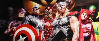ALEX ROSS (b.1970) FOR MARVEL COMICS ARTIST SIGNED LIMITED EDITION ARTIST PROOF COLOUR PRINT ON