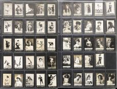 RING BINDER CONTAINING A LARGE SELECTION OF OGDENS GOLD PHOTOGRAPHIC CIGARETTE CARDS, VARIOUS