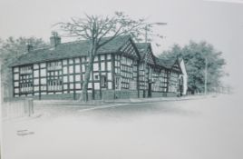 MARC GRIMSHAW ARTIST SIGNED LIMITED EDITION PRINT OF A PENCIL DRAWING 'United Reform Church
