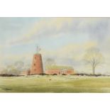 SARAH J WILLIAMS (TWENTIETH CENTURY) WATERCOLOUR View of farm buildings Signed 8” x 11 ¼” (20.3cm