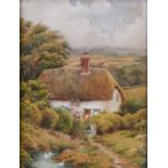 G HOLMES (EARLY TWENTIETH CENTURY) WATERCOLOUR ‘Near Heathfield, Sussex’ Signed and titled 11 ½” x 8