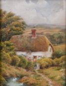 G HOLMES (EARLY TWENTIETH CENTURY) WATERCOLOUR ‘Near Heathfield, Sussex’ Signed and titled 11 ½” x 8