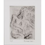 RICHARD COOK (b.1947) ETCHING, ARTIST'S PROOF Small seated nude Signed in pencil in lower margin