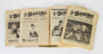 BOXING INTEREST. A large quantity of BOXING NEWS magazines, published by Ring Publications,