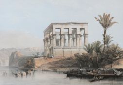 AFTER DAVID ROBERTS COLOUR PRINT The Hypaethral Temple at Philae 13 ¾” x 19 ½” (34.9cm x 49.5cm)