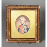 L SAMPSON AFTER THE PAINTING BY SIR WILLIAM BEECHEY, OVAL PORTRAIT MINIATURE OF ‘ADMIRAL LORD NELSON