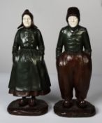 PAUL D’AIRE (fl. 1890-1910), PAIR OF COLD PAINTED BRONZE AND IVORY FIGURES OF DUTCH PEASANTS,