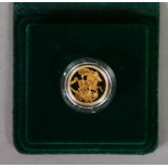 ELIZABETH II 1980 GOLD PROOF FULL SOVEREIGN, encapsulated and in case with papers