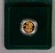 ELIZABETH II 1980 GOLD PROOF FULL SOVEREIGN, encapsulated and in case with papers