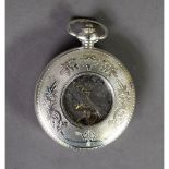 THE HERITAGE COLLECTION ‘LOIRE’ SILVER PLATED SKELETON POCKET WATCH, special edition No 3747,