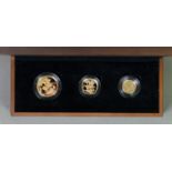 THE ROYAL MINT ELIZABETH II 2011 ‘GOLD PROOF SOVEREIGN PREMIUM THREE-COIN COLLECTION’, Double