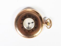 LADY'S PENLINGTON AND BATTY, LIVERPOOL, 9ct GOLD FOUR-ART DEMI-HUNTER POCKET WATCH with keyless