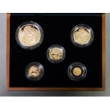 ROYAL MINT ELIZABETH II 2012 DIAMOND JUBILEE LIMITED EDITION ‘GOLD PROOF SOVEREIGN FIVE-COIN