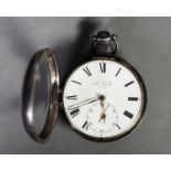 JAMES McCABE, ROYAL EXCHANGE, LONDON, GEORGE III SILVER OPEN FACED VERG POCKET WATCH No 9062, with