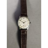 GENT'S VINTAGE UNIVERSAL, GENEVE, STAINLESS STEEL WRISTWATCH, with mechanical movement, circular