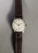 GENT'S VINTAGE UNIVERSAL, GENEVE, STAINLESS STEEL WRISTWATCH, with mechanical movement, circular