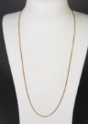 9ct GOLD FINE CHAIN NECKLACE, with ring clasp, 22” (56cm) long, 3.7gms