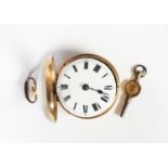 MATTHEW DARBYSHIRE, WAKEFIELD, GEORGE III ROLLED GOLD PAIR CASED VERG POCKET WATCH with white