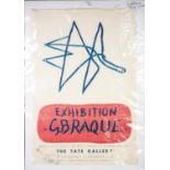 GEORGES BRAQUE (1882-1963) SIGNED EXHIBITION POSTER ‘The Tate Gallery’, 1956 Signed and dated 1960