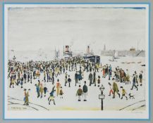 L. S. LOWRY (1887 - 1976) ARTIST SIGNED LIMITED EDITION COLOUR PRINT ‘Ferry Boats’ An edition