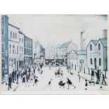 L. S. LOWRY (1887 - 1976) ARTIST SIGNED LIMITED EDITION COLOUR PRINT ‘Level Crossing, Burton on Tre