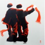 MACKENZIE THORPE (b.1956) ARTIST SIGNED LIMITED EDITION COLOUR PRINT ‘We are the Reds’ (34/125) with