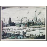 L. S. LOWRY (1887 - 1976) ARTIST SIGNED LIMITED EDITION COLOUR PRINT ‘Industrial Town’ An edition