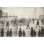 L.S. LOWRY (1887 - 1976) ARTIST SIGNED LIMITED EDITION PRINT OF A PENCIL DRAWING ‘The Football