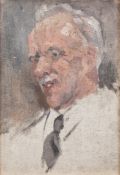 HARRY RUTHERFORD (1903 - 1985) OIL PAINTING ON BOARD Portrait of Mr Bottomley Unsigned but titled